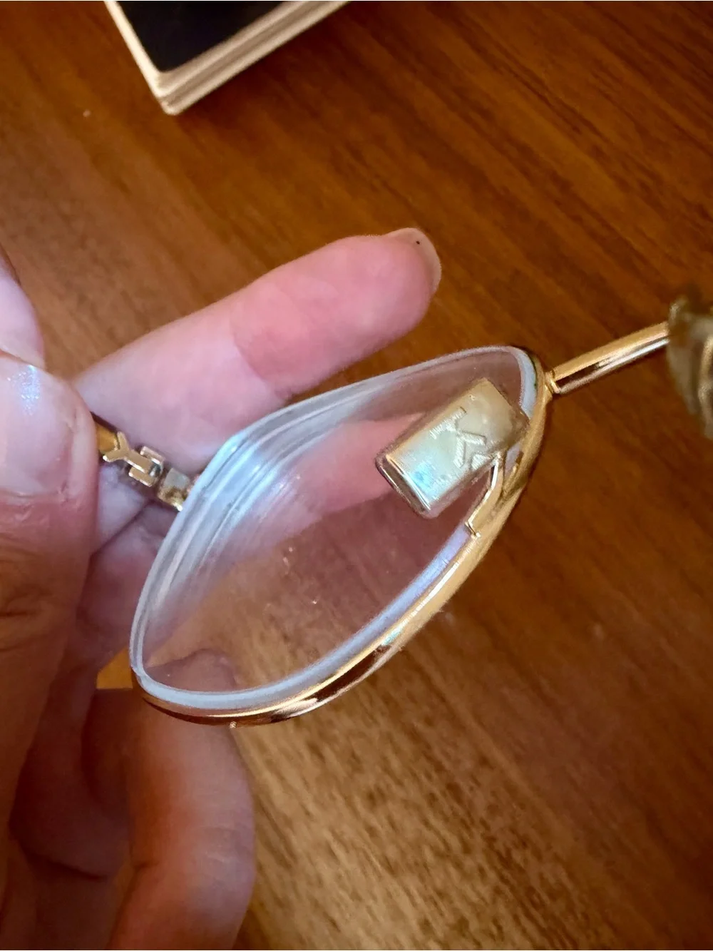 **Kenzo** Gold Frame Eyeglasses with Tortoiseshell Temples